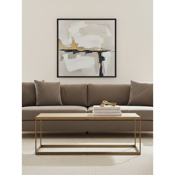 Hnědý/v přírodní barvě konferenční stolek s deskou v dubovém dekoru 40x120 cm Grenoble – Premier Housewares-image-2
