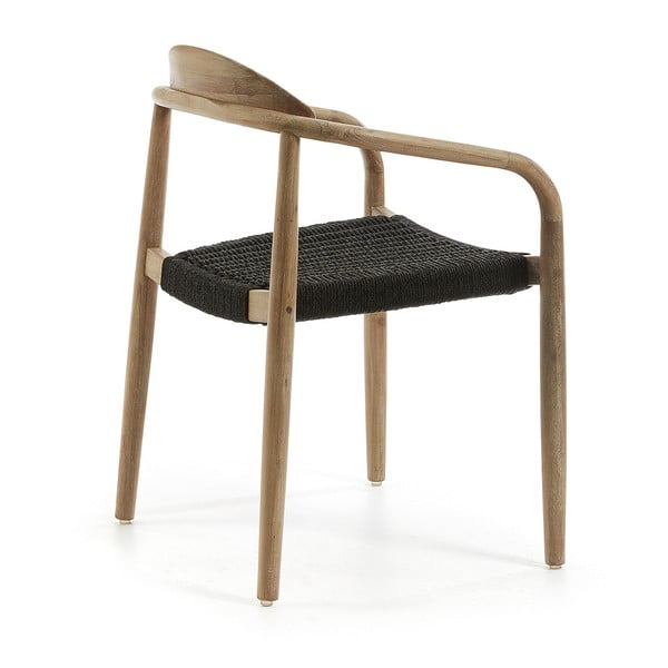 Dřevěná židle s čeným sedákem Kave Home Glynis-image-2