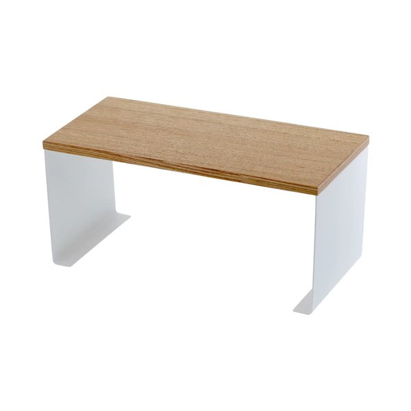 Bílá/v přírodní barvě kovová přídavná polička 30,5x14 cm Tosca – YAMAZAKI