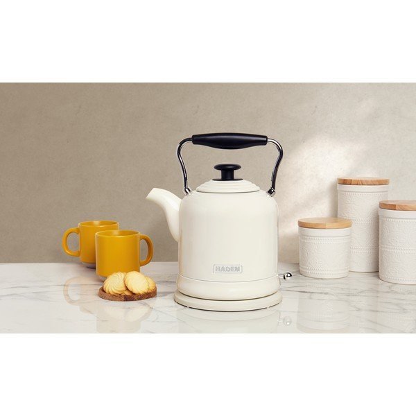 Krémová rychlovarná konvice z nerezové oceli 1,5 l Highclere – Haden-image-3