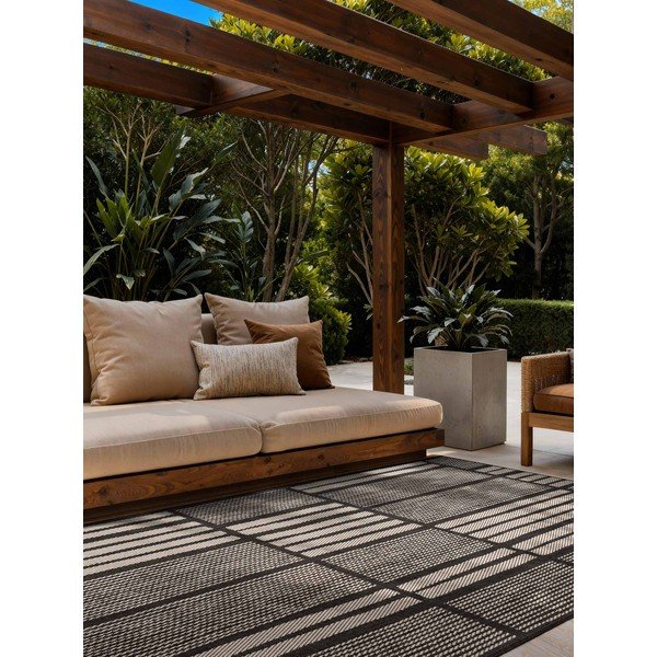 Černý/krémový vnitřní a venkovní koberec 160x230 cm Haringey Allington – Ted Baker-image-1