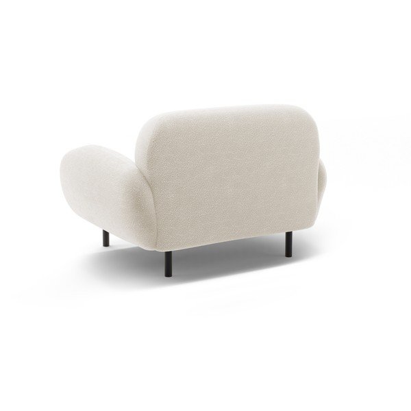 Bílé křeslo z textilie bouclé Poppy – Micadoni -image-2