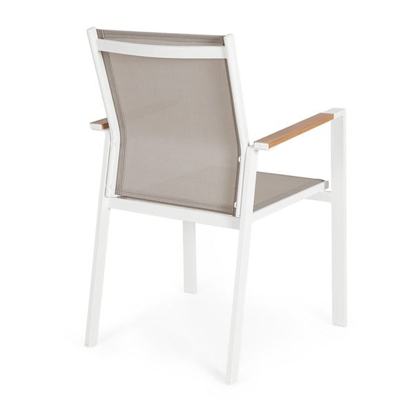 Bílá kovová zahradní židle Heta   – Bizzotto-image-3