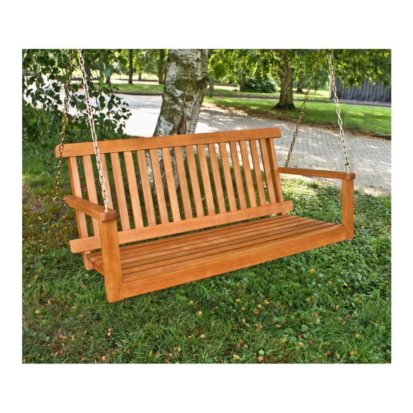 Zahradní závěsná lavice z eukalyptového dřeva Garden Pleasure Columbia-image-1