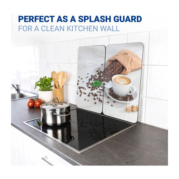 Kryty na sporák z tvrzeného skla v sadě 2 ks 52x30 cm Café Aromatica – Maximex-image-4