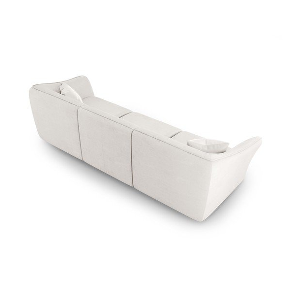 Bílá pohovka z textilie bouclé 292 cm Tokyo – Cosmopolitan Design-image-2