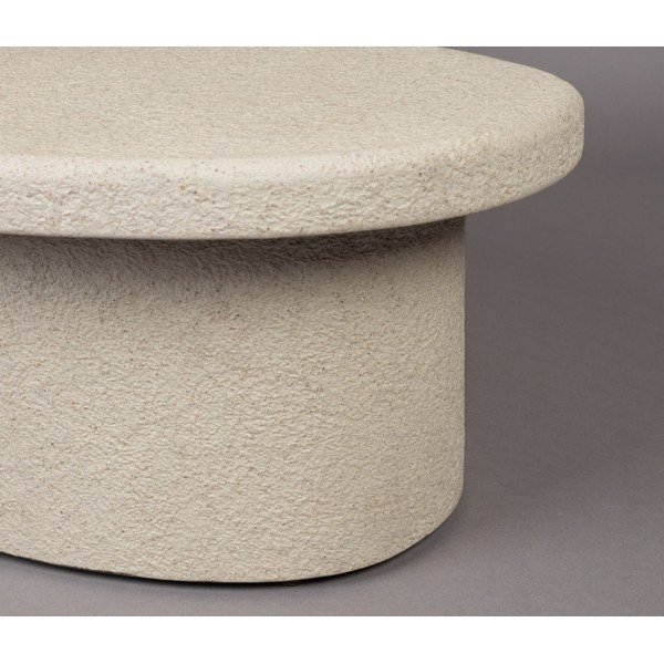 Béžový konferenční stolek v dekoru mramoru 49x74 cm Veda – Dutchbone-image-4