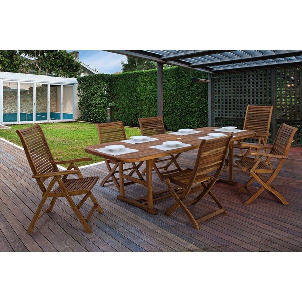 Dřevěná zahradní židle v přírodní barvě Noemi – Bizzotto-image-4