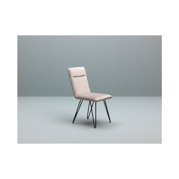 Sada 4 šedých jídelních židlí s černým podnožím Design Twist Elice-image-1