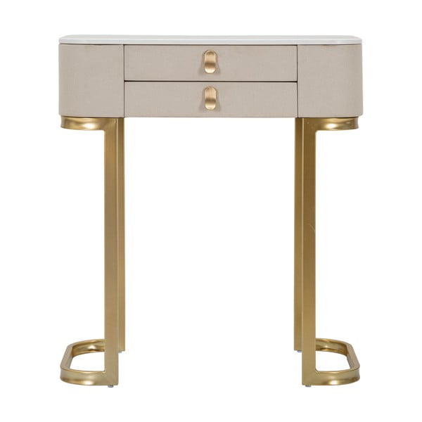 Konzolový stolek v béžovo-zlaté barvě 40x70 cm Beauty – Mauro Ferretti