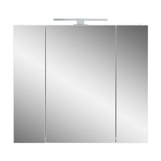 Bílá koupelnová skříňka se zrcadlem 76x71 cm - Germania