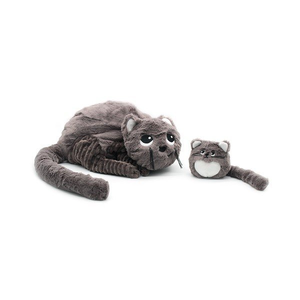 Plyšové hračky v sadě 2 ks Ptipotos Miaou – Les Deglingos