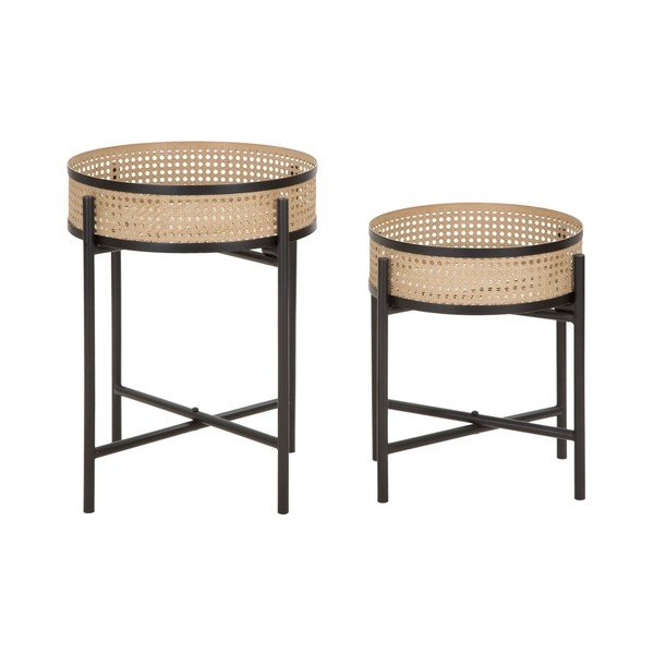 Kulaté odkládací stolky v sadě 2 ks ø 40 cm Fuji – Mauro Ferretti-image-2