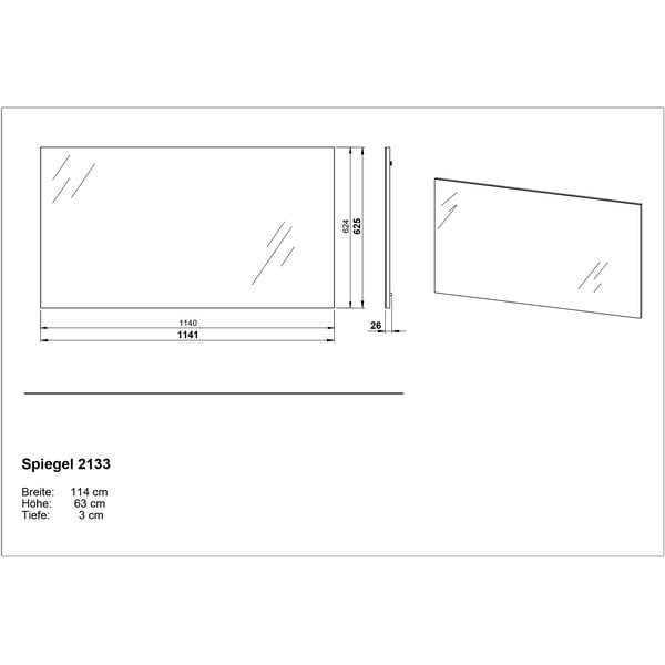 Nástěnné zrcadlo 115x63 cm Ceduna – Germania-image-4