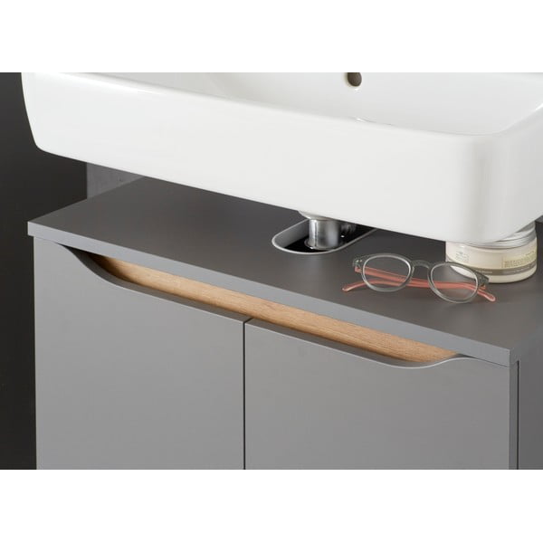 Šedá závěsná skříňka pod umyvadlo 60x53 cm Set 357 - Pelipal-image-1