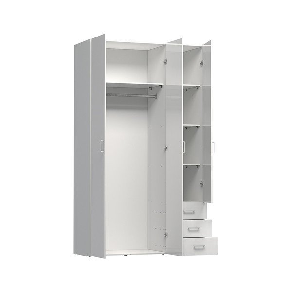 Bílá šatní skříň Evegreen House Spark, výška 200,4 cm-image-1