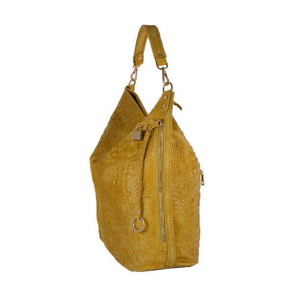 Žlutá kabelka z pravé kůže Andrea Cardone Edvige-image-2