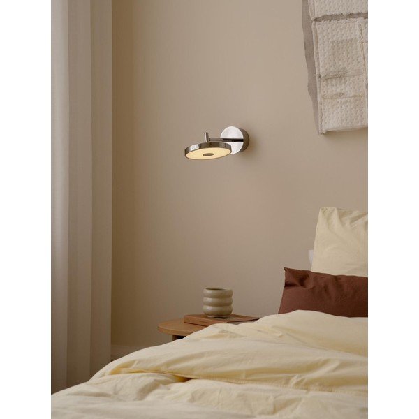 LED nástěnné svítidlo s ohybatelnou konstrukcí/stmívatelné do zásuvky v leskle stříbrné barvě ø 15 cm Asteria Wall Short – UMAGE-image-1