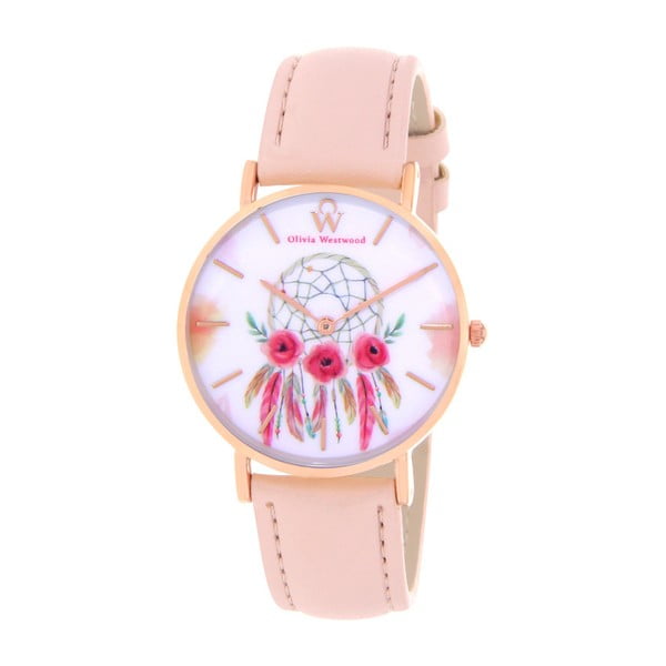 Dámské hodinky s řemínkem ve světle růžové barvě Olivia Westwood Nemia