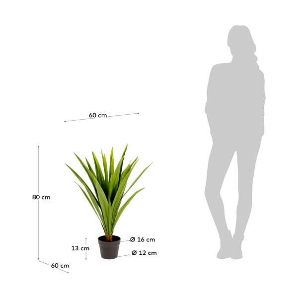 Umělá rostlina (výška 80 cm) Yucca – Kave Home-image-2