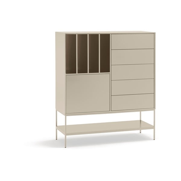 Krémová skříňka 120x140x45 cm Platt – Teulat-image-2