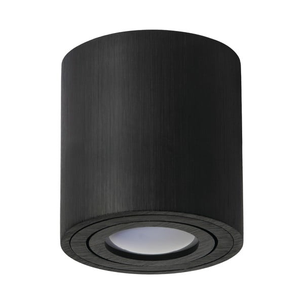 Černé stropní svítidlo Kobi Minimalism, výška 8,4 cm