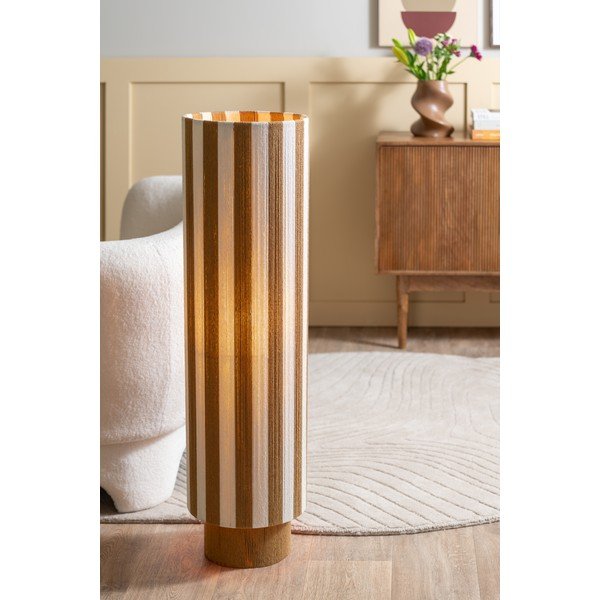 Bílá/v přírodní barvě provazová stojací lampa (výška 106 cm) Vienna Stripes – Leitmotiv-image-1