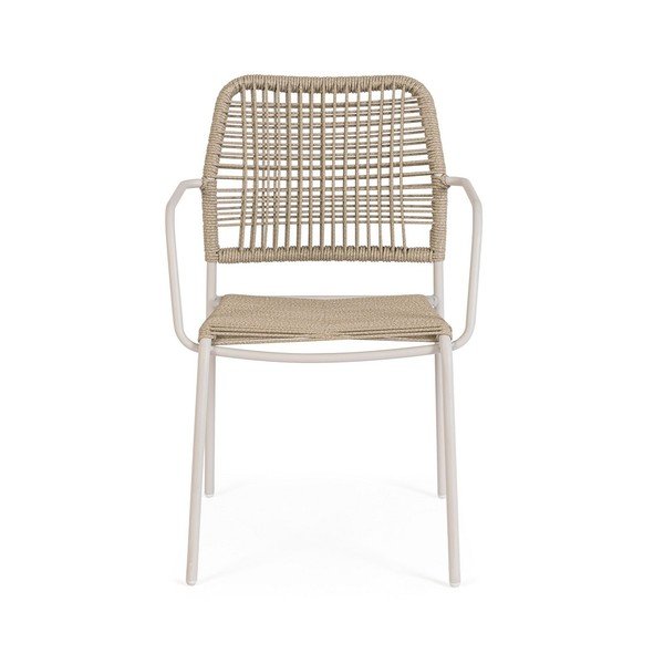 Béžová/v přírodní barvě kovová zahradní židle Jable – Bizzotto-image-2