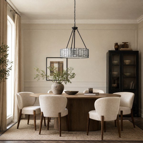 Kovové závěsné svítidlo se skleněným stínidlem ø 46 cm Waldorf – Premier Housewares-image-2