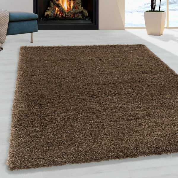 Tmavě hnědý koberec 120x170 cm Fluffy – Ayyildiz Carpets-image-1