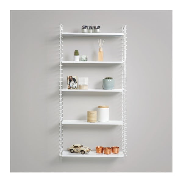 3patrový regál s bílými policemi Metaltex Libro, šířka 70 cm-image-3