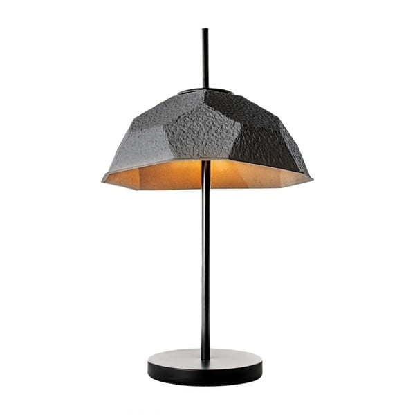 Černá stolní lampa se stínidlem z recyklovaného papíru Design Twist Mosen