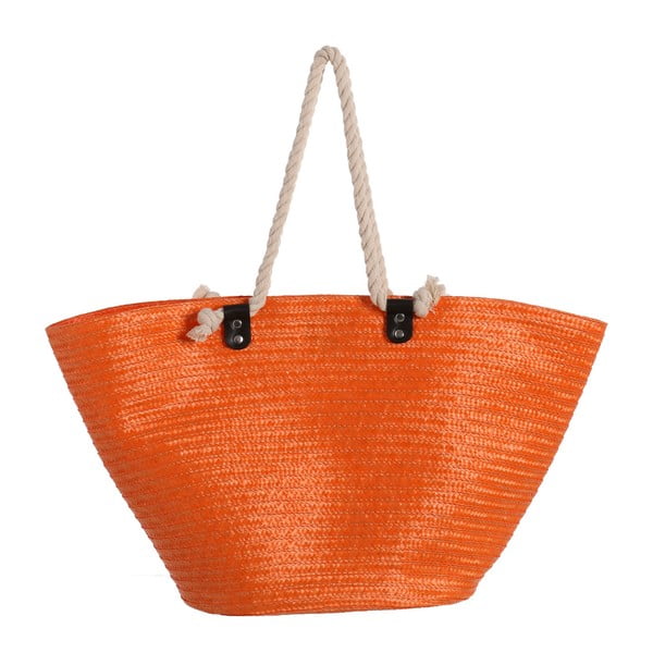Oranžová letní kabelka přes rameno Unimasa City, 62 x 32 cm