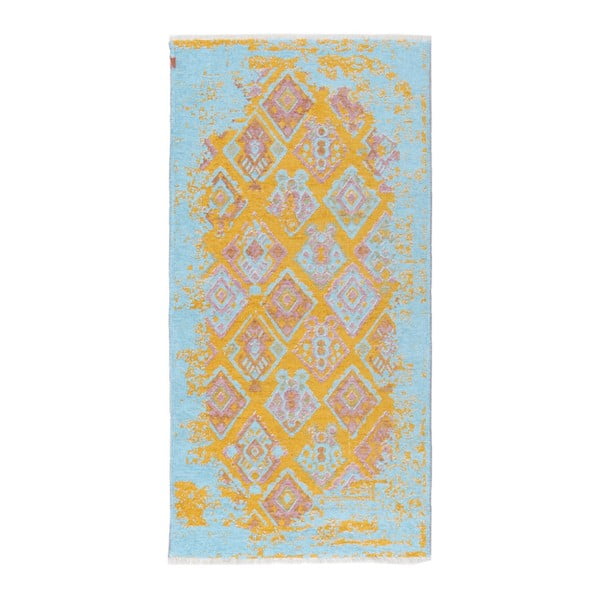 Žlutomodrý oboustranný koberec Homemania Halimod Darina, 77 x 150 cm