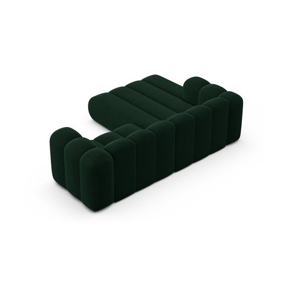 Tmavě zelená rohová pohovka (levý roh) Lupine – Micadoni Home-image-3