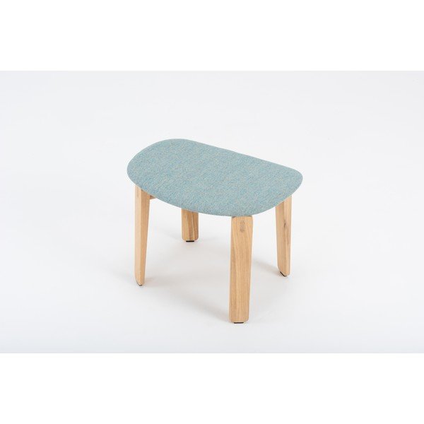 Modrá podnožka z dubového dřeva Gazzda Nora-image-4