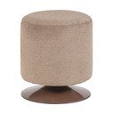 Světle hnědý taburet z textilie bouclé Islen – WOOOD