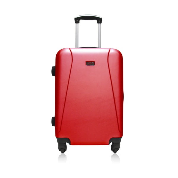 Červený cestovní kufr na kolečkách Hero Lanzarote, 91 l