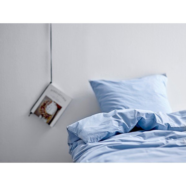 Modré prodloužené povlečení na dvoulůžko z bavlněného perkálu 200x220 cm Crisp – Södahl-image-1