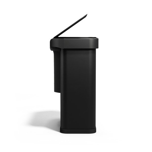 Černý ocelový odpadkový koš 34+24 l na tříděný odpad/bezdotykový Dual Sensor – simplehuman-image-4