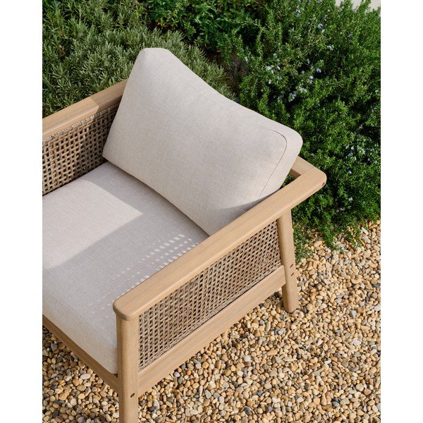 Béžový/v přírodní barvě zahradní lounge set z masivu akácie pro 5 osob Alabe – Kave Home-image-2