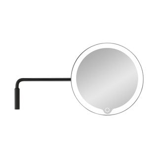 Černé nástěnné kosmetické zrcadlo s LED podsvícením Blomus Modo