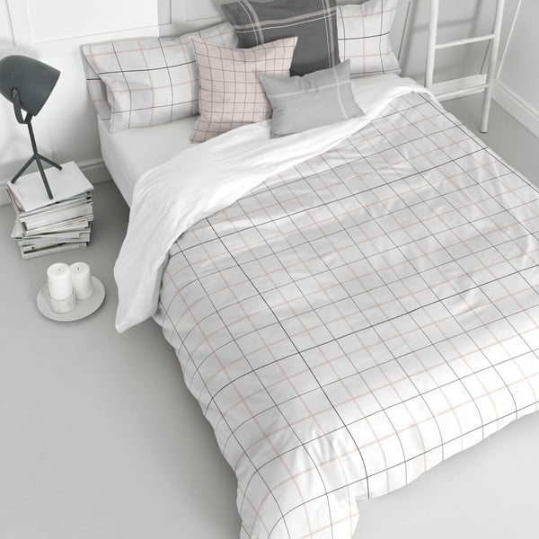 Bavlněný povlak na peřinu Blanc Tartan, 200 x 200 cm-image-2