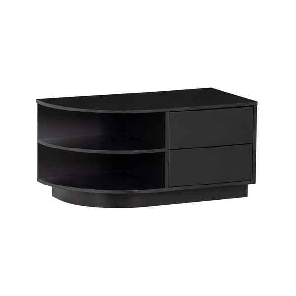 Černý modulární TV stolek z borovicového dřeva 78x40 cm Finca – WOOOD-image-2