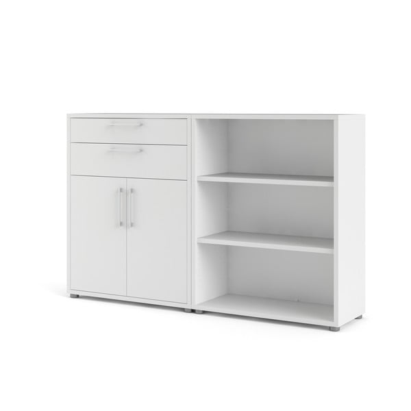 Bílá modulární knihovna 178x113 cm Prima – Tvilum