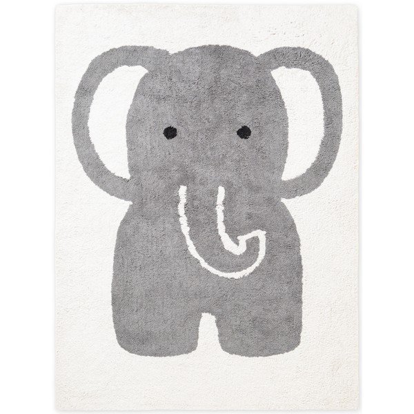 Šedý/krémový pratelný/ručně tkaný bavlněný dětský koberec 140x200 cm Snuggle Emil – Hanse Home