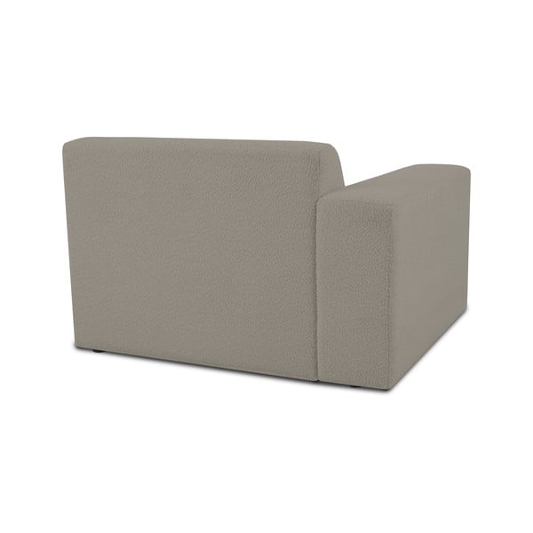 Světle hnědý modul pohovky z textilie bouclé (levý roh) Roxy – Scandic-image-2