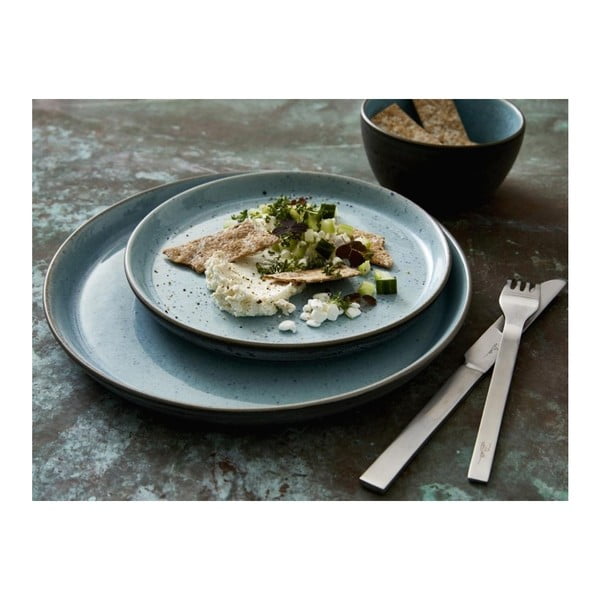 Světle šedý talíř z kameniny ø 27 cm Grey/Light Blue – Bitz-image-3