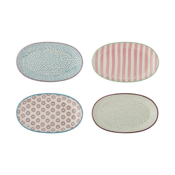 Servírovací talíře v sadě 4 ks z kameniny Patrizia – Bloomingville