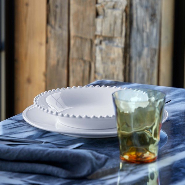 Bílý kameninový talíř na polévku Costa Nova Pearl, ⌀ 24 cm-image-2